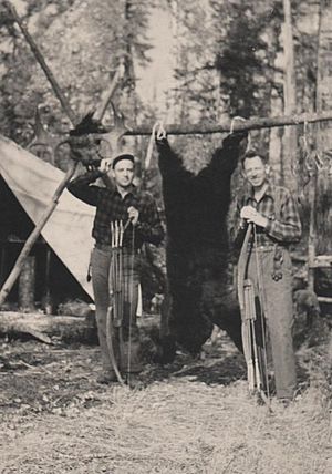 Fred Bear and Jim Henderson moose hunt 1943.jpg