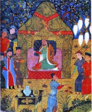 Genghis Khan's enthronement in 1206