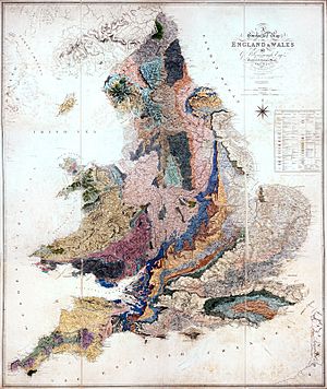 Geological Map of England and Wales by Greenough, 1820