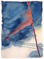 Georgia O'Keeffe, The Flag, watercolor, 1918, MAM