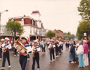 Gowanda High School Marching Band at Springville Pageant of Bands, 1988