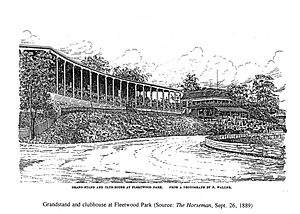 Grandstand and clubhouse at Fleetwood Park