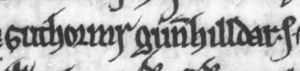 Guthormr Gunnhildarson (AM 47 fol, fol. 18r)