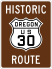 Historic U.S. Route 30 marker