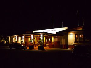 Hyatt Hotel Canberra at night in March 2013