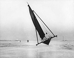 Iceboat off Toronto -a