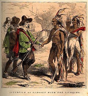 Interview of Samoset with the Pilgrims