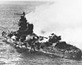 Japanese heavy cruiser Mikuma sinking on 6 June 1942 (80-G-414422)