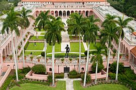 John and Mable Ringling Art Museum Courtyard Aerial