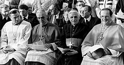 Lehmann, Schaffran, Ratzinger, Meisner 1987 in Dresden