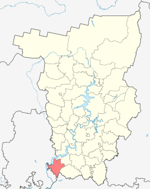 Location of Chaykovskiy Region (Perm Kray)