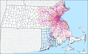 MBTA Commuter Rail and funding district map