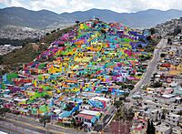 Macromural “Pachuca se Pinta”, en la colonia Palmitas en Pachuca, Hidalgo, México (3)