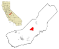 Madera County California Incorporated and Unincorporated areas Yosemite Lakes Highlighted