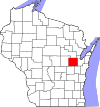 State map highlighting Outagamie County