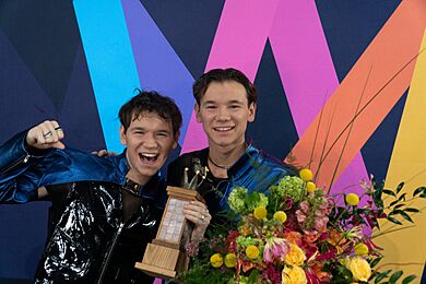Marcus och Martinus - Vinnarbild - Melodifestivalen 2024, Solna-3