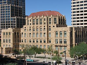 The Maricopa County Courthouse and Old Phoenix City Hall, also known as the County-City Administration Building, in 2013