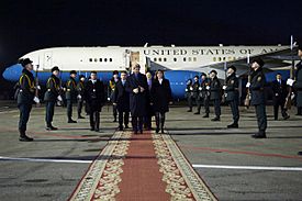 Moldovan Deputy Prime Minister Gherman Escorts Secretary Kerry Upon His Arrival to Moldova (11211932304)