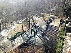 Morningside Park from Carl Schurz Monument looking south