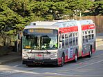 Muni route 49 bus on Ocean Avenue, January 2018.JPG