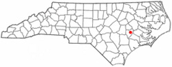 Location of Kinston within North Carolina