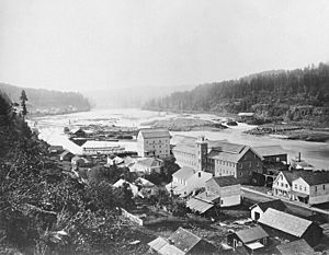 Oregon City and Willamette Falls, 1867