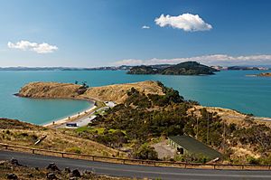 Pakihi Island from Waitawa Regional Park, Auckland, New Zealand