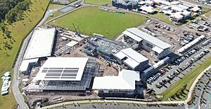 Palmview State Secondary College, site view taken by drone, late October 2022 01