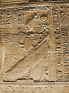 Philae Temple Egypt Goddess Isis As Angel Mural Artwork 2004-10-11