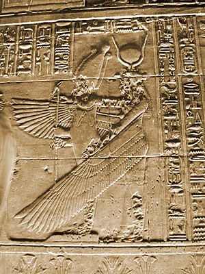 Philae Temple Egypt Goddess Isis As Angel Mural Artwork 2004-10-11