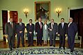 Photograph of President William Jefferson Clinton with Presidents of Central American Nations on the State Floor of the White House - NARA - 5899990