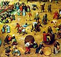 Pieter brueghel the elder-children playing-detail