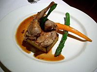Quail Saltimbocca with Polenta Fritter - King River Cafe (65050203)