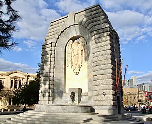 Reverse side of National War Memorial (South Australia) in Adelaide -- over-all view