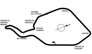 Rouen track layout 1955-1971