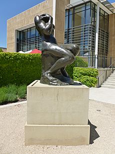 Seated Woman (Cybele) sculpture by Rodin; right side