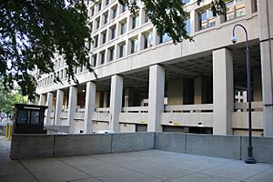 Second floor viewing arcade - east facade - J Edgar Hoover Building - Washington DC - 2012