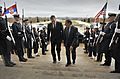 Secretary of Defense Leon E. Panetta, right, escorts Serbia's Minister of Defense Aleksandar Vucic through an honor cordon and into the Pentagon on Dec 121207-D-NI589-020