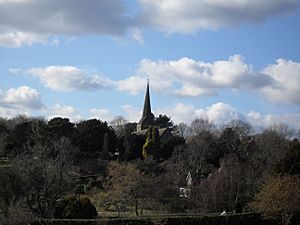 St Margaret's Church, West Hoathly (Viewed across Fields from Southeast)