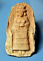 Terracotta plaque of a seated goddess, from Southern Mesopotamia, Iraq. Kassite period. Ancient Orient Museum