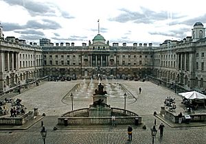The courtyard of Somerset House, from the North Wing entrance