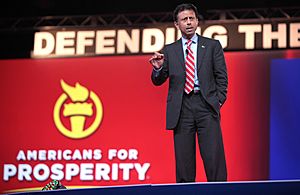 U.S. Governor of Louisiana Bobby Jindal at the 2015 Defending the American Dream Summit at the Greater Columbus Convention Center in Ohio