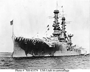 USS Utah, during WWI