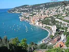 A view of the harbour at Villefranche-sur-Mer