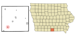 Location of Clio, Iowa