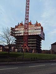 Whitevale Tower partially deconstructed