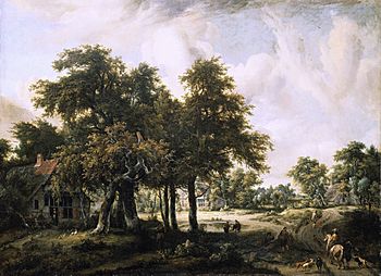 Wooded Landscape with Farmsteds