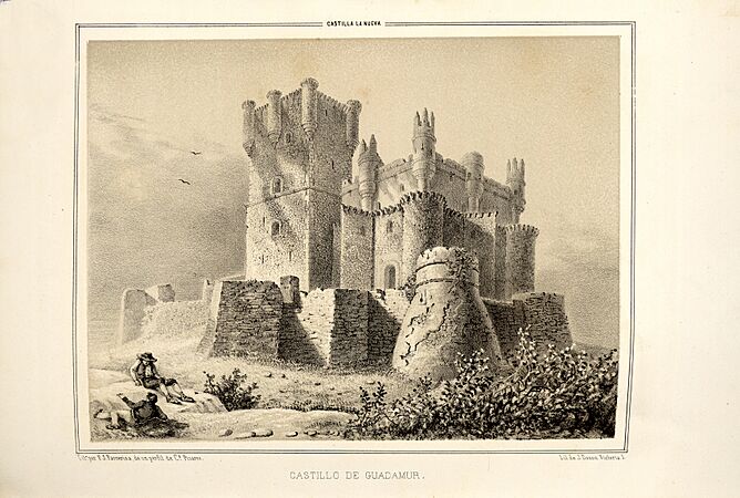 1853, Recuerdos y bellezas de España, Castilla la Nueva, tomo II, Castillo de Guadamur