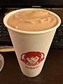 2018-02-22 23 29 25 A large chocolate Frosty from the Wendy's in Chantilly, Fairfax County, Virginia