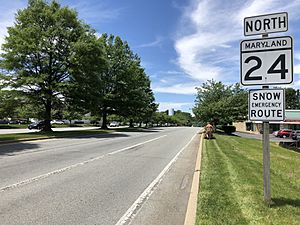 2019-05-21 12 53 16 View north along Maryland State Route 24 (Vietnam Veterans Memorial Highway) just north of U.S. Route 1 Business (Baltimore Pike) in Bel Air, Harford County, Maryland